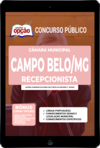 Apostila Câmara de Campo Belo PDF Recepcionista 2022 Download Apostila