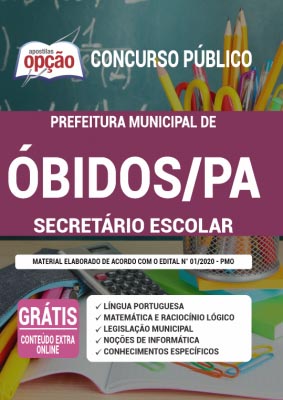 apostila-prefeitura-de-obidos-secretario-escolar-2021