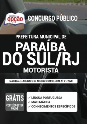 apostila-prefeitura-de-paraiba-do-sul-motorista-2021
