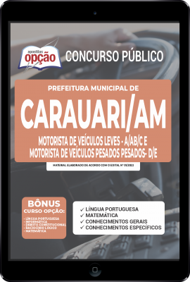 apostila-prefeitura-de-carauari-pdf-motorista-de-veiculos-leve-pesados-2022