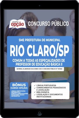 apostila-sme-rio-claro-pdf-comum-professor-de-educacao-basica-ii-2022