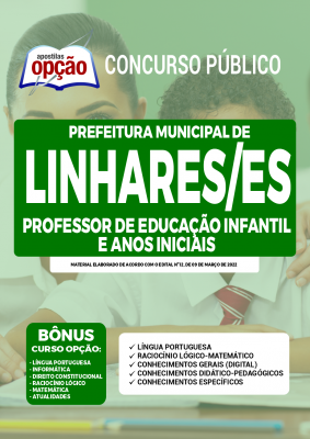 apostila-prefeitura-de-linhares-professor-de-educacao-infantil-e-anos-iniciais-2022