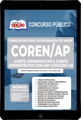 apostila-coren-ap-pdf-agente-administrativo-2022