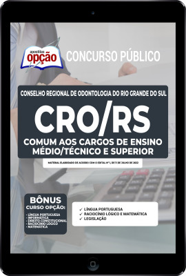 apostila-cro-rs-pdf-comum-aos-cargos-de-ensino-medio-e-superior-2022