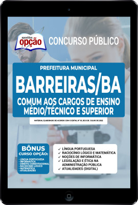 apostila-prefeitura-de-barreiras-pdf-comum-ensino-medio-tecnico-superior-2022