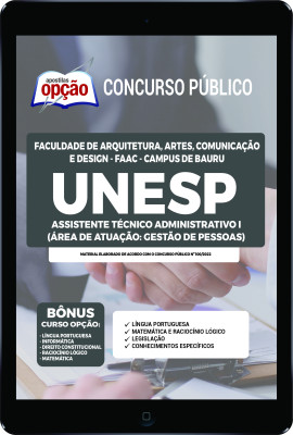 apostila-unesp-campus-bauru-pdf-assistente-tecnico-administrativo-i-2022