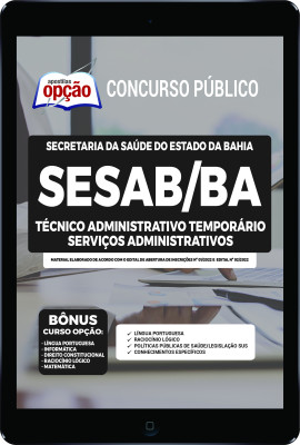 apostila-sesab-pdf-tecnico-administrativo-temporario-2022