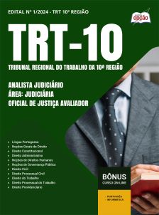 apostila-trt-10-pdf-analista-judiciario-oficial-de-justica-avaliador-2025