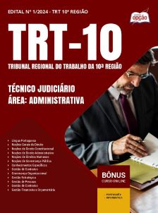 apostila-trt-10-pdf-tecnico-judiciario-area-administrativa-2025