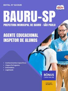 apostila-prefeitura-de-bauru-pdf-agente-educacional-inspetor-de-alunos-2025