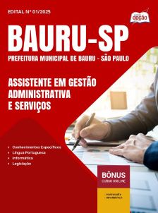 apostila-prefeitura-de-bauru-pdf-assistente-em-gestao-administrativa-e-servicos-atendente-2025