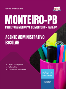 apostila-prefeitura-de-monteiro-pdf-agente-administrativo-escolar-2025