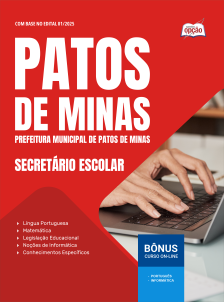 apostila-prefeitura-patos-minas-pdf-secretario-escolar-2025