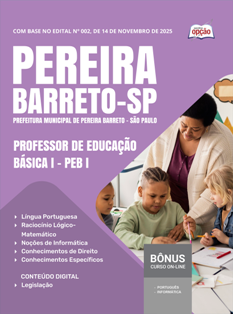apostila-prefeitura-de-pereira-barreto-pdf-professor-de-educacao-basica-i-peb-i-2026