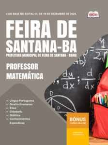 Apostila Prefeitura de Feira de Santana Professor de Matemática 2026 PDF