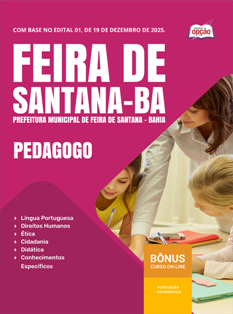 Apostila Prefeitura de Feira de Santana Professor Pedagogo em 2026 PDF