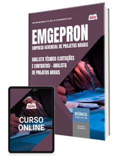 Apostila EMGEPRON em PDF 2026 - Analista de Projetos Navais - Analista Técnico (Licitações e Contratos)