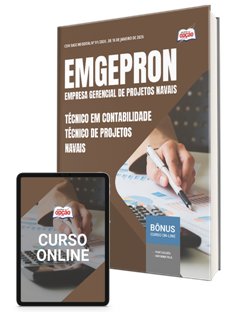 Apostila EMGEPRON em PDF 2026 - Técnico de Projetos Navais - Técnico de Contabilidade