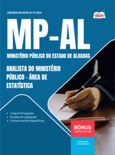 Apostila MP-AL em PDF 2026 - Analista do Ministério Público - Área de Estatística