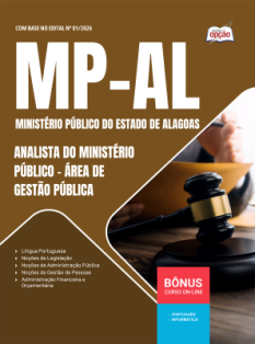 Apostila MP-AL em PDF 2026 - Analista do Ministério Público - Área Gestão Pública