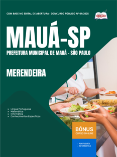 Apostila Prefeitura de Mauá - SP em PDF 2026 - Merendeira