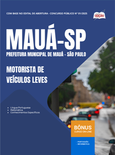 Apostila Prefeitura de Mauá - SP em PDF 2026 - Motorista de Veículos Leves