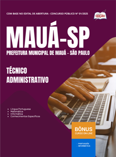 Apostila Prefeitura de Mauá - SP em PDF 2026 - Técnico Administrativo