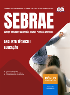 Apostila Sebrae 2026 em PDF - Analista Técnico II - Educação