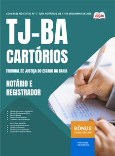 Apostila TJ-BA em PDF 2026 - Notário e Registrador
