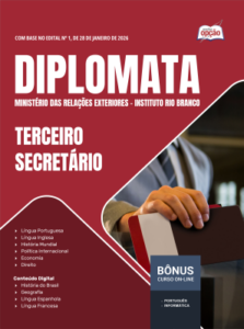 Apostila Instituto Rio Branco em PDF 2026 - Diplomata - Terceiro-Secretário