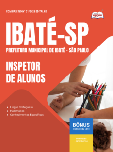 Apostila Prefeitura de Ibaté - SP em PDF 2026 - Inspetor de Alunos