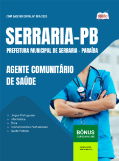 Apostila Prefeitura de Serraria-PB em PDF 2026 - Agente Comunitário de Saúde