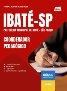 Apostila Prefeitura de Ibaté - SP em PDF 2026 - Coordenador Pedagógico