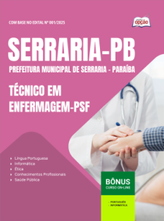Apostila Prefeitura de Serraria-PB em PDF 2026 - Técnico em Enfermagem - PSF